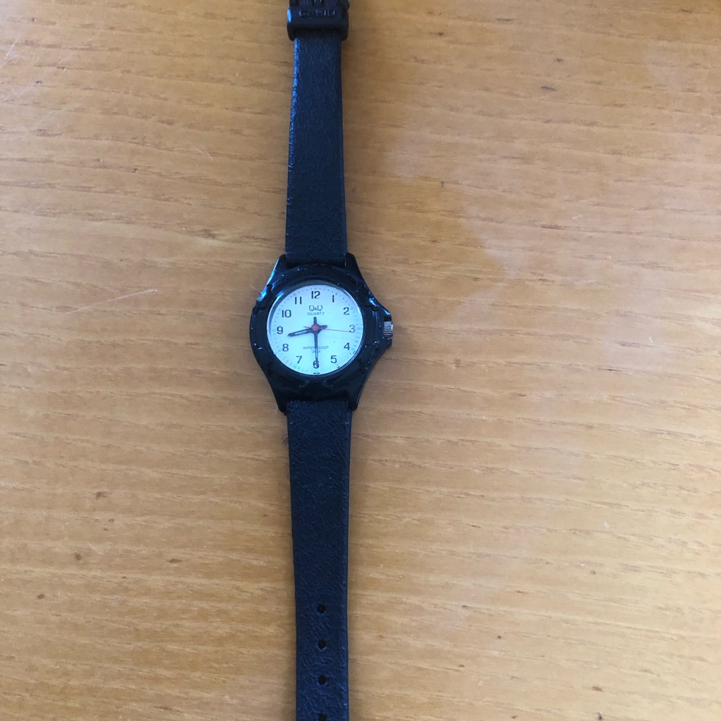 Black Leather Strap Watch Black Leather Strap Watch